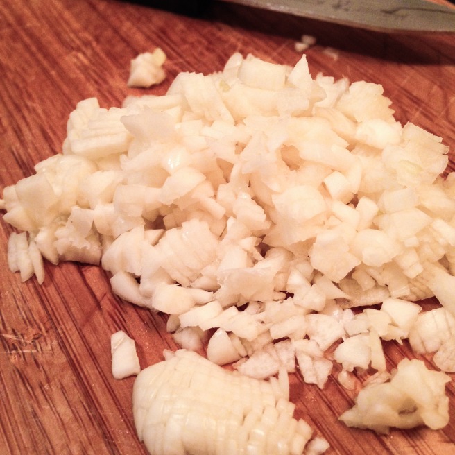 All the minced garlic!